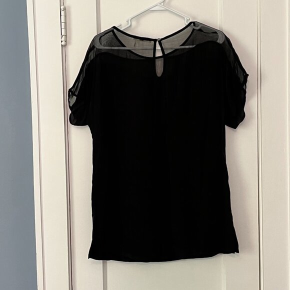 Floreat anthropologie blouse size small sequin embellished sheer floral bird - Picture 8 of 11